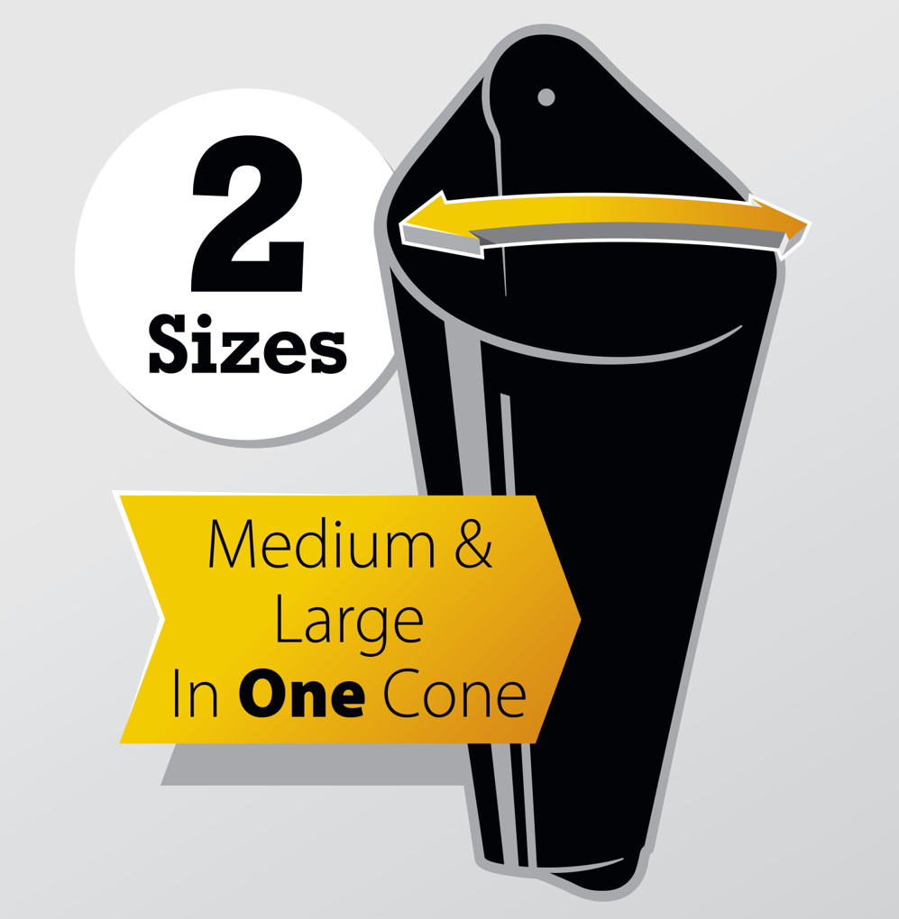 Adjustable Restraining Cones, 2-Pack